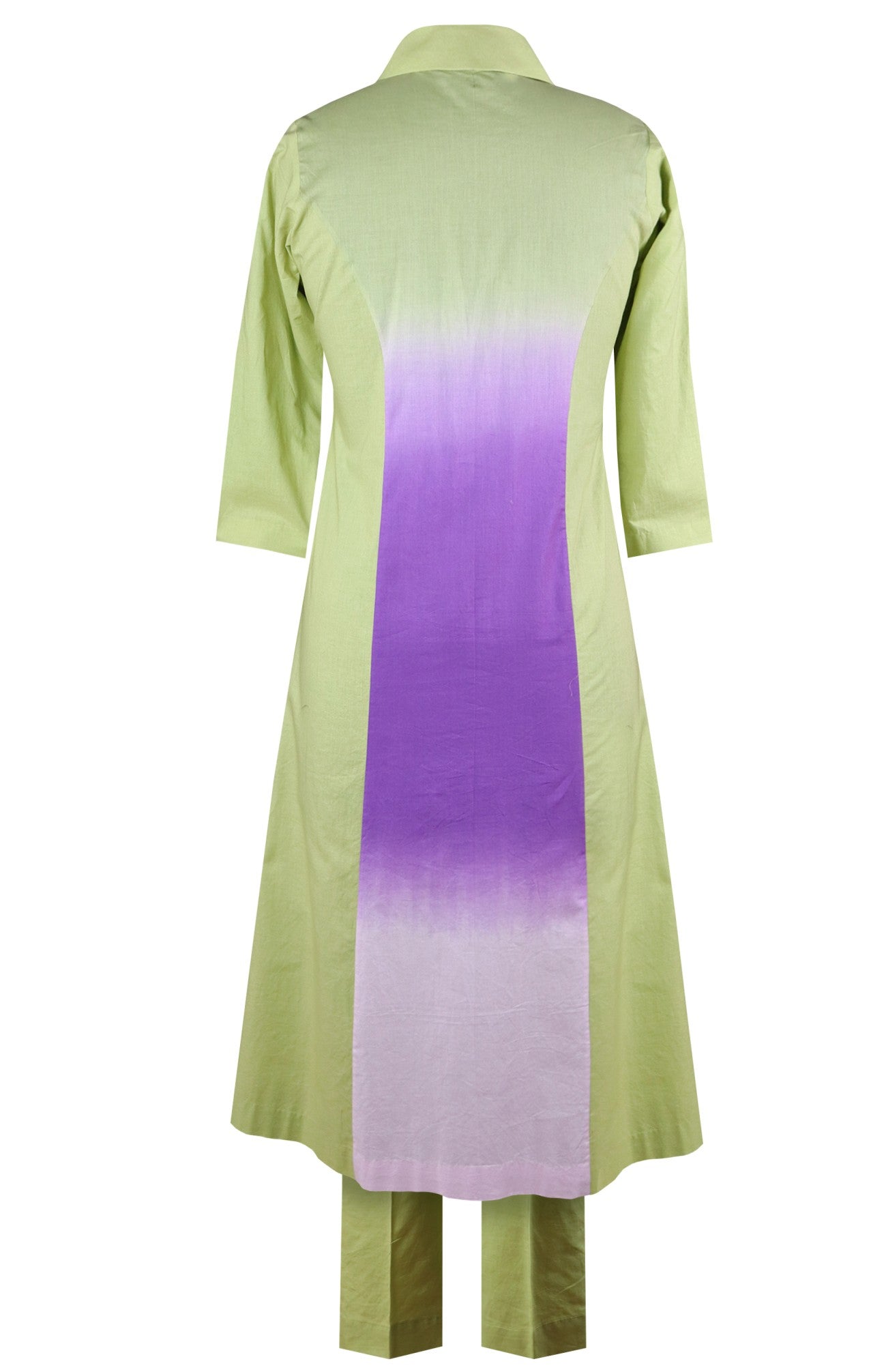 Ombré Mul Kurta Set - PARROT