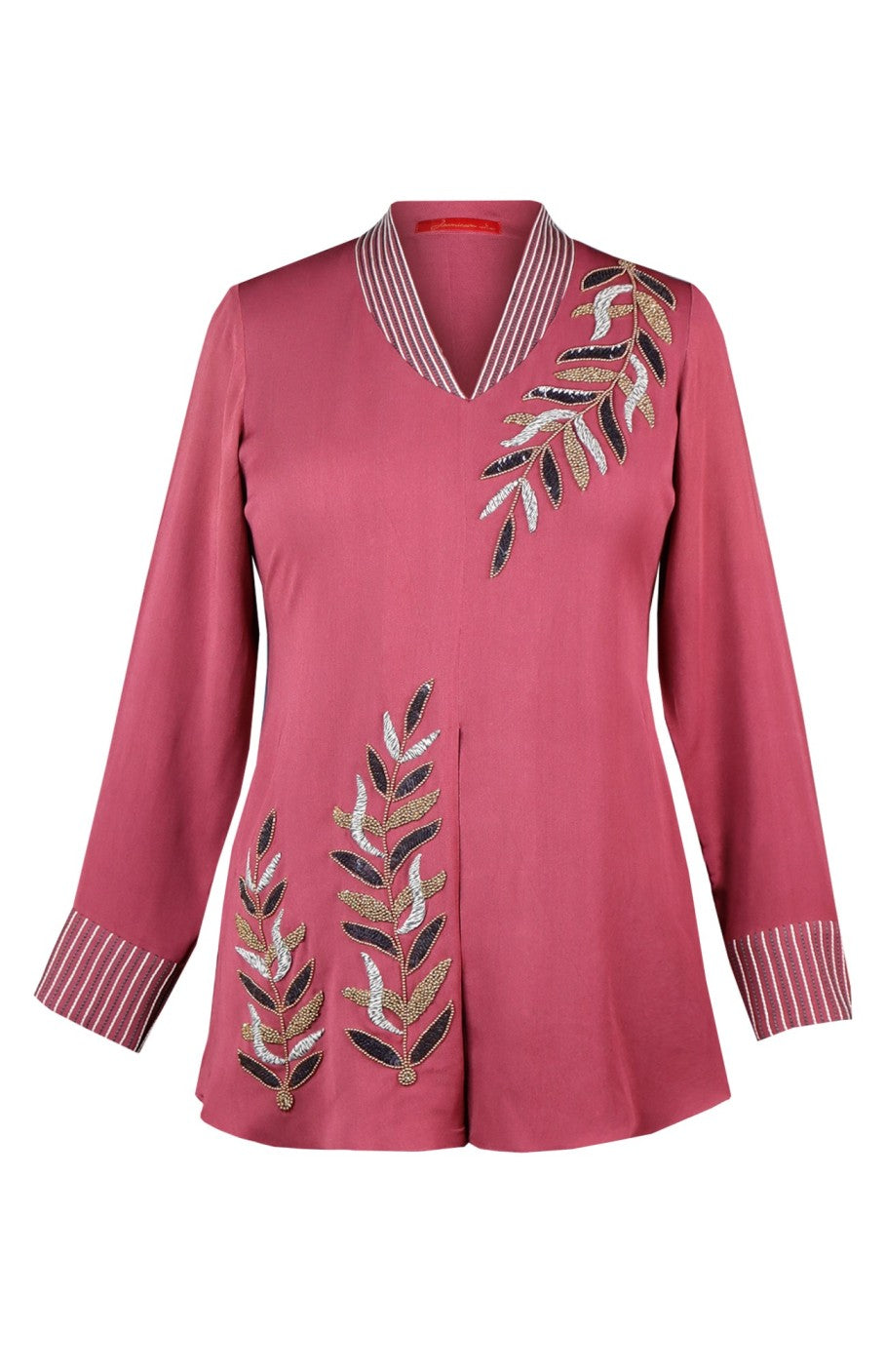 Palm Leaves Top - OLD ROSE