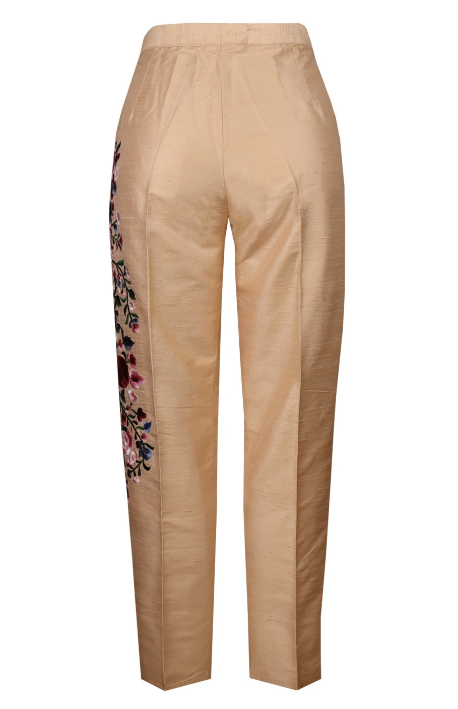 Peach Raw Silk Pants