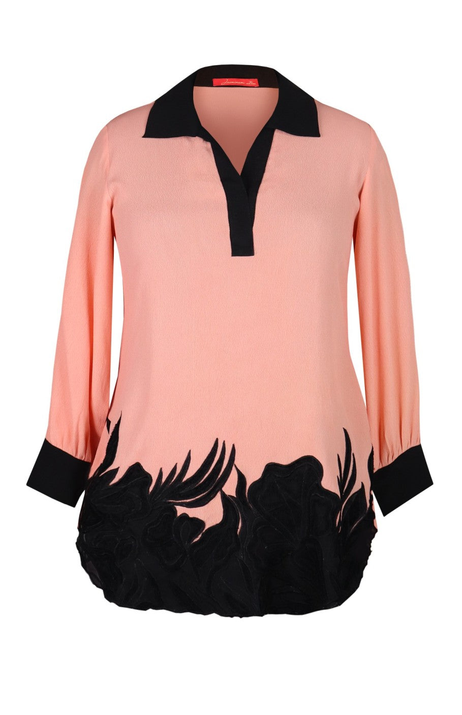 Appliqué Embroidery Crepe Top