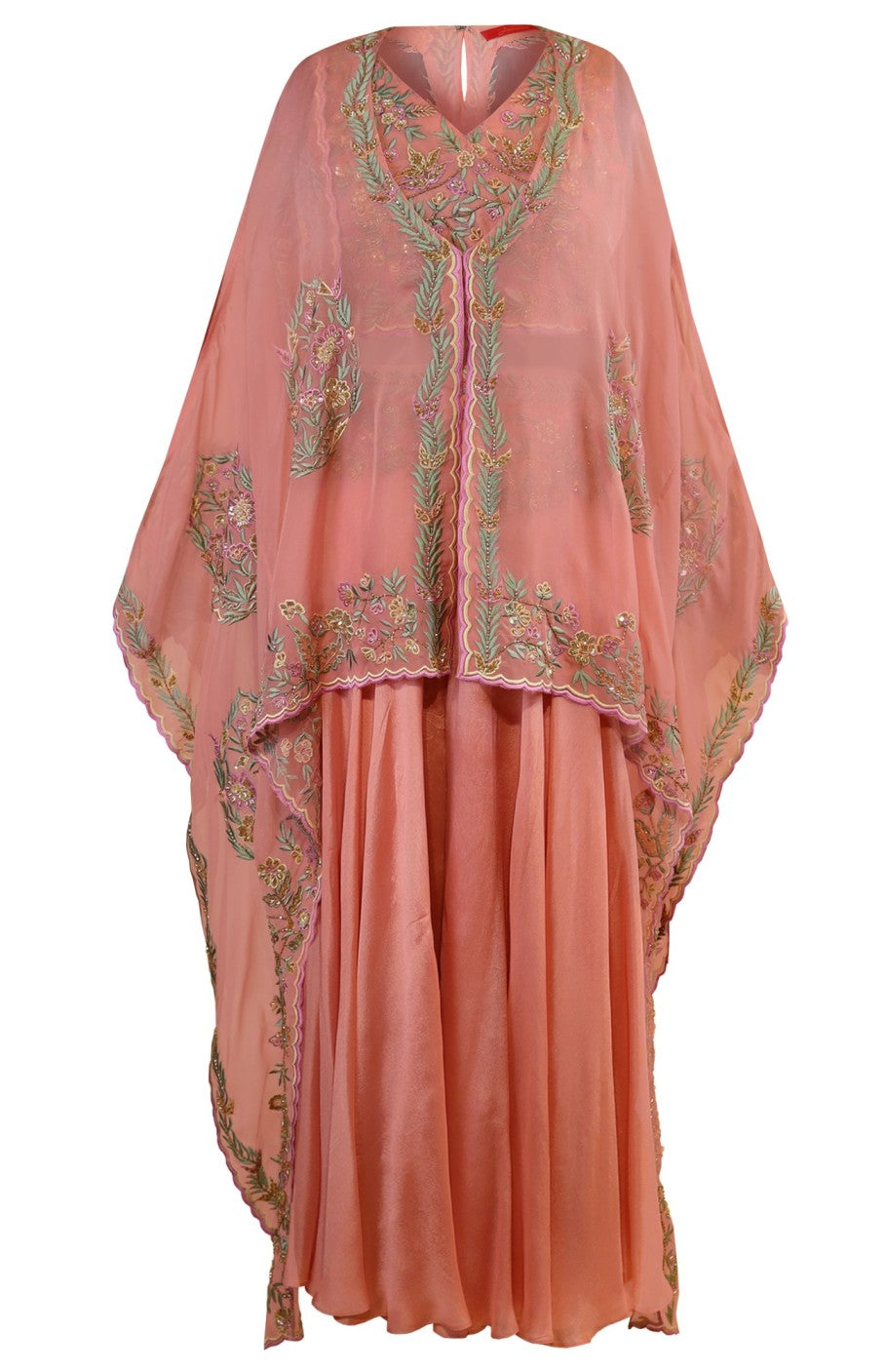 Cape Dress With Sharara