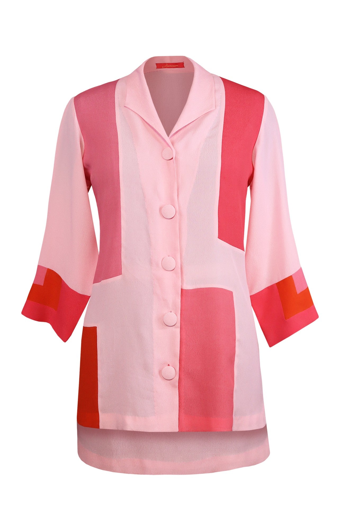 Colour Block Crepe Shirt