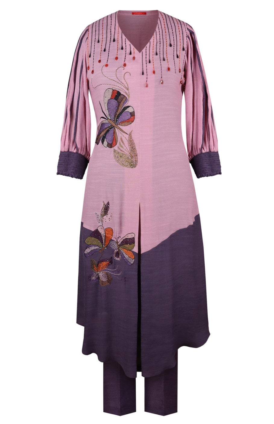 Colour Block Kurta Set