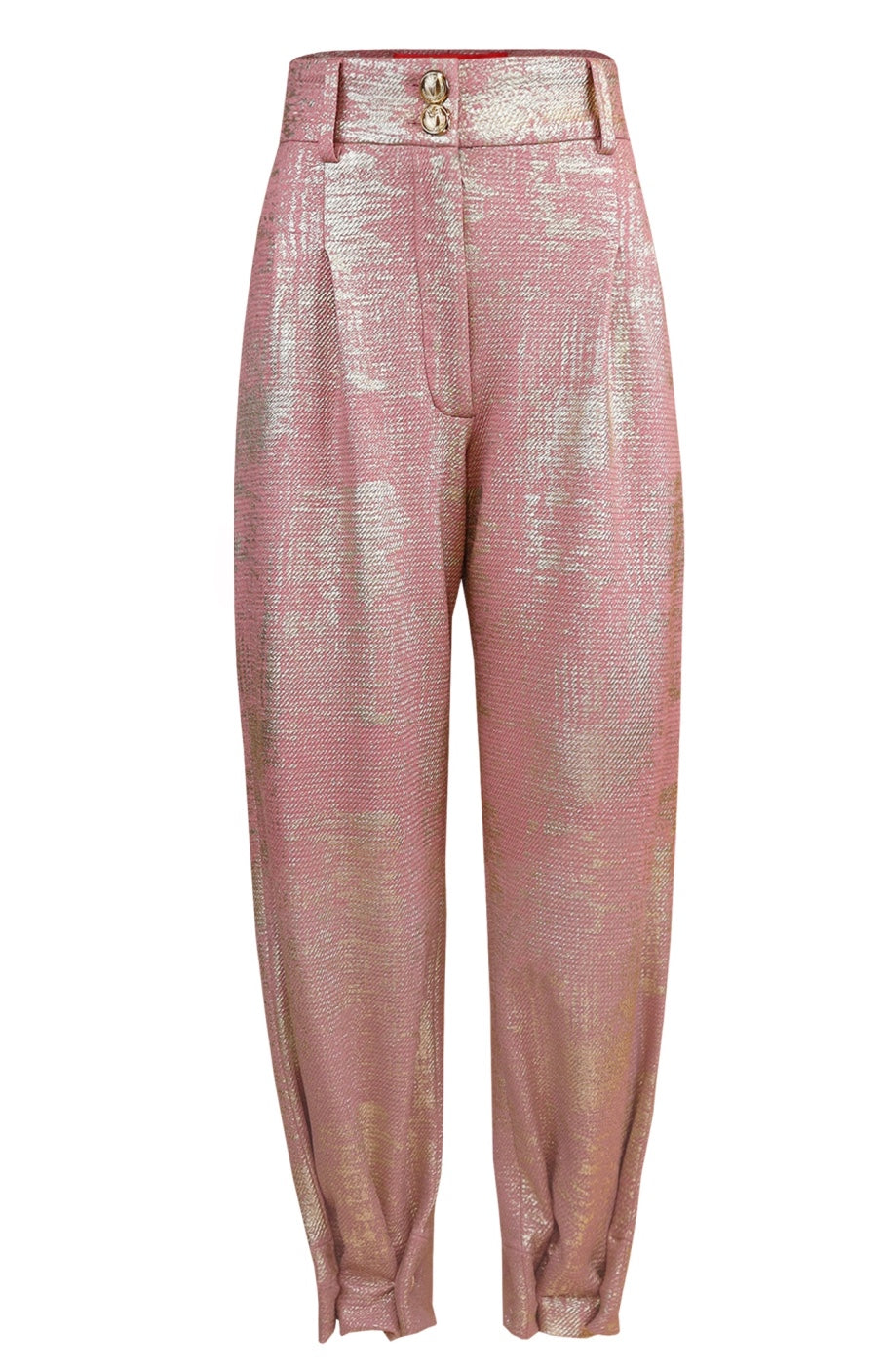 Foil Buttoned Bottom Pants