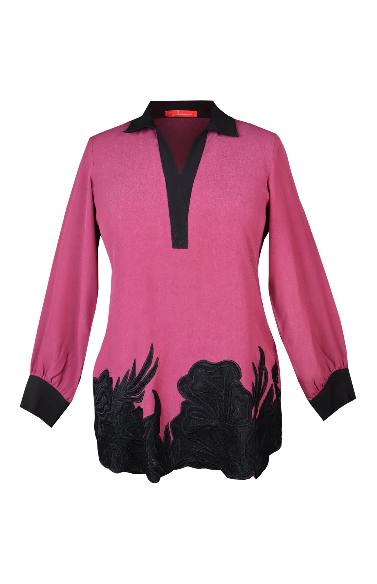 Appliqué Embroidery Crepe Top