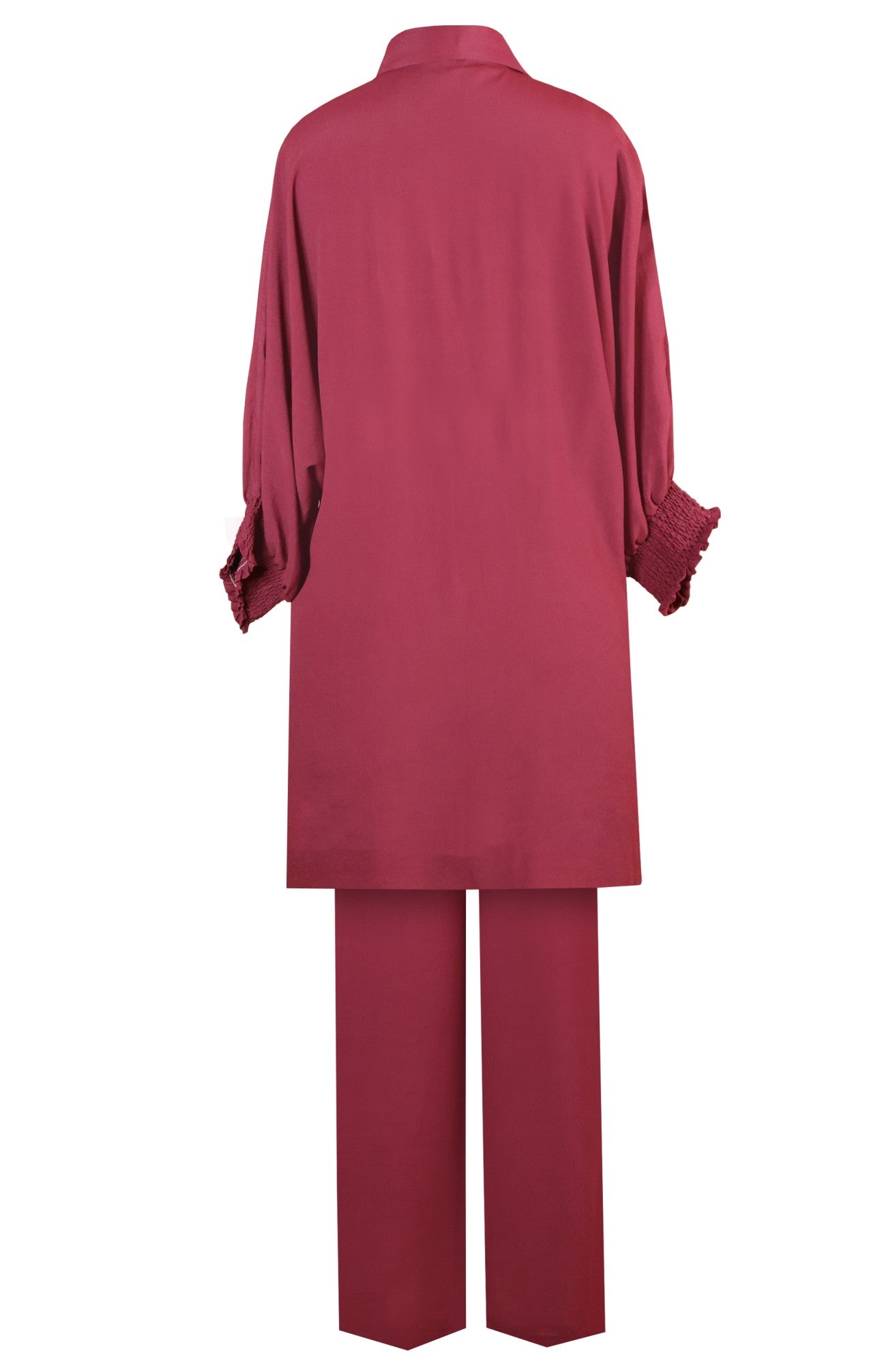 Batwing sleeve long co-ord set - PLUM