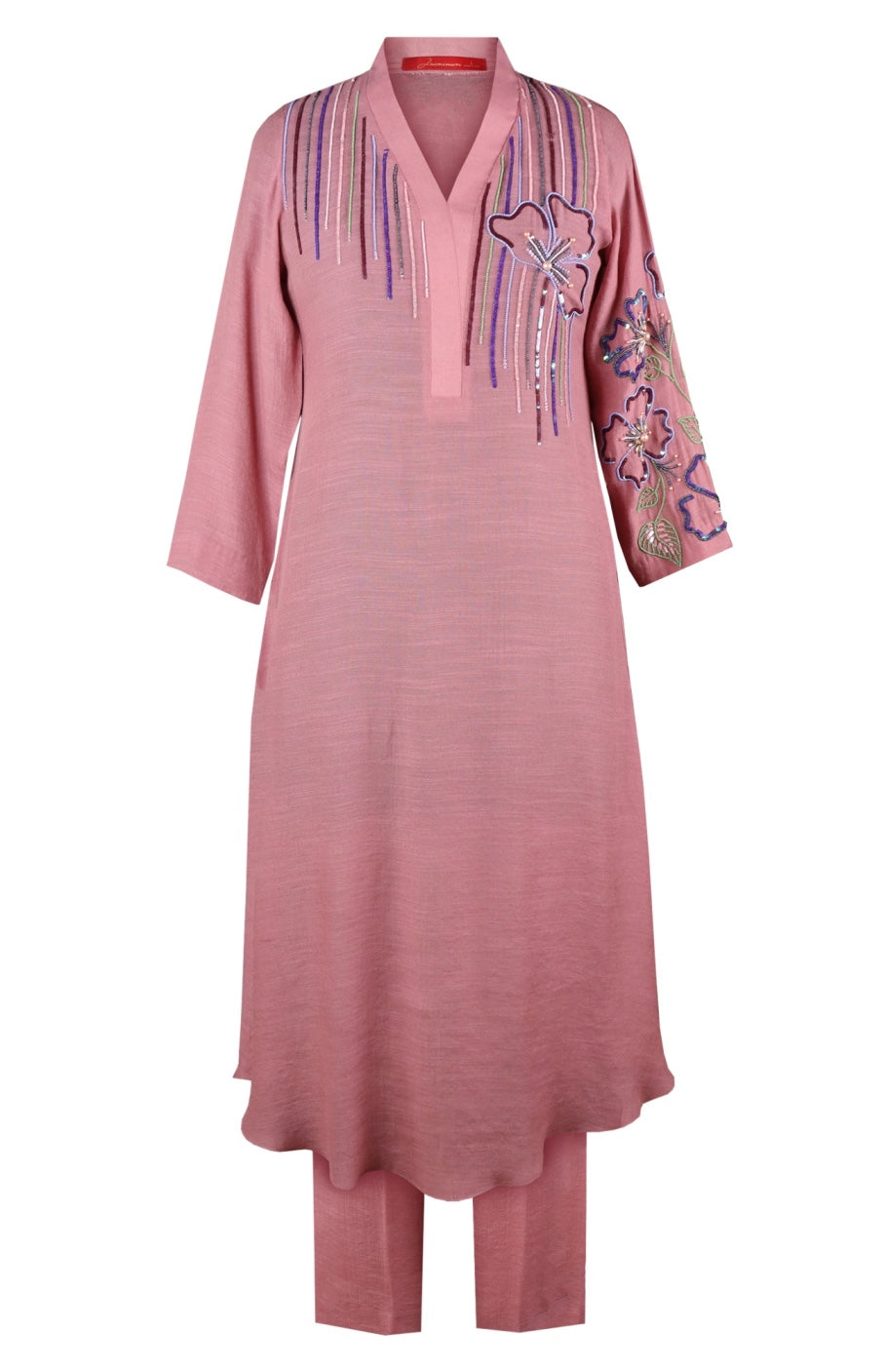Poppies Kurta Set - OLD ROSE