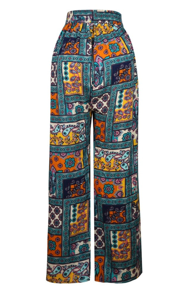 Printed Wide Legged Pants