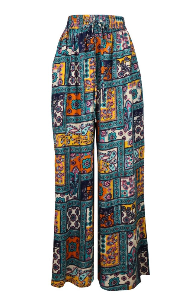 Printed Wide Legged Pants
