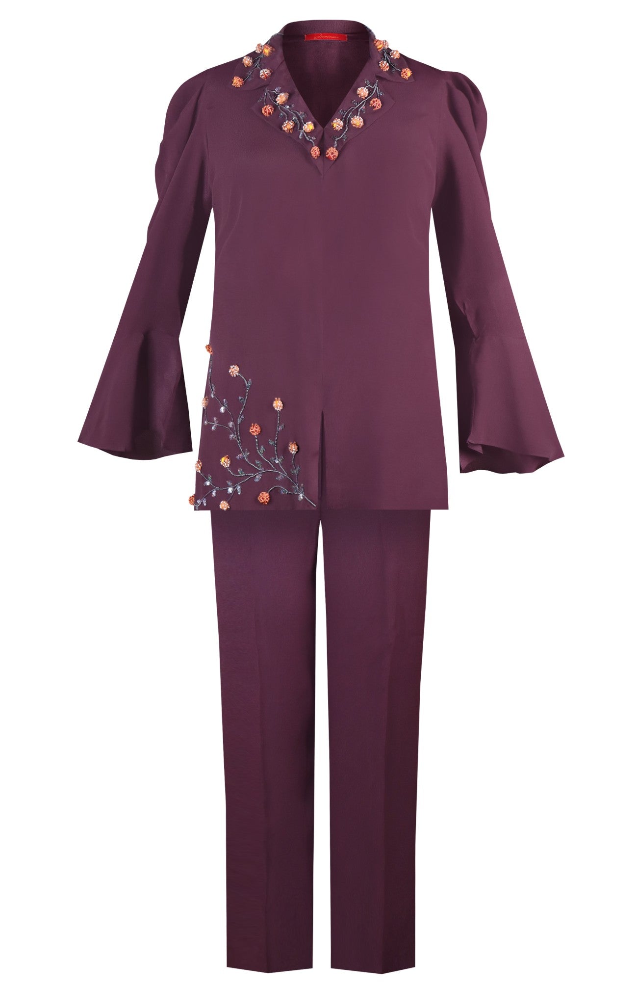 3D Floral Embroidered Co-ord Set