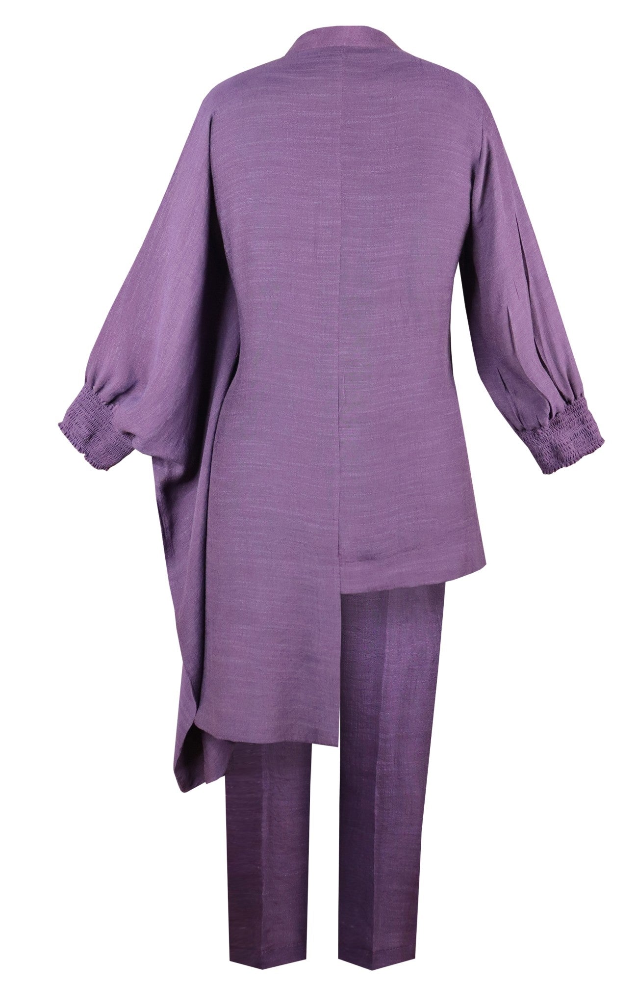 Asymmetric Kaftan Co-ord Set - PURPLE