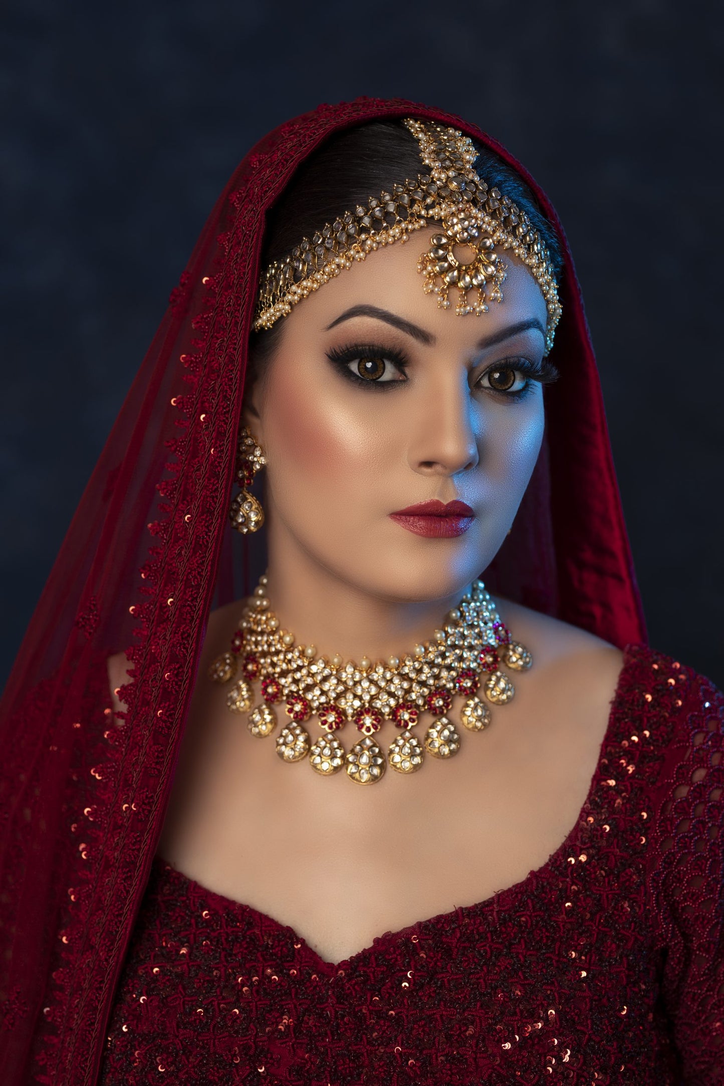 Maroon Tone On Tone Embroidery Lehnga Choli