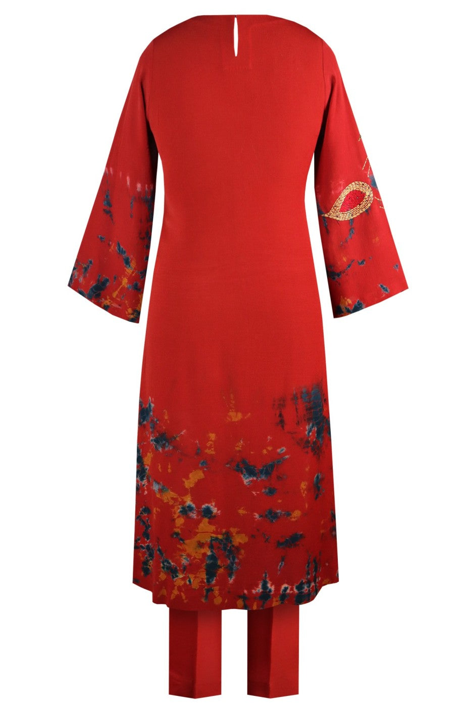 Kantha T&D Kurta Set - RED