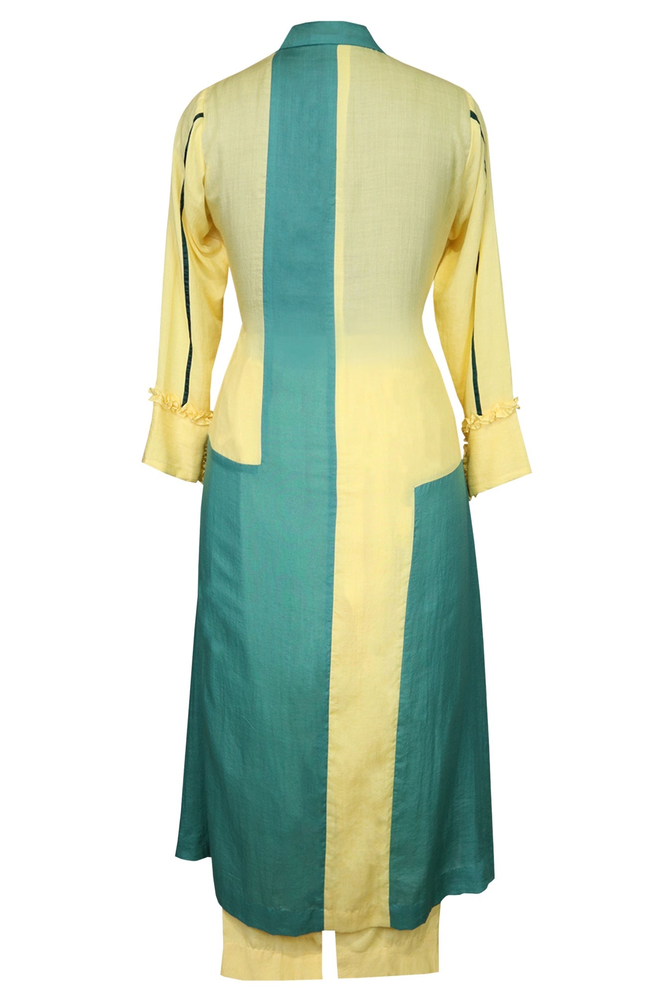 Mul Mul Colour Block Kurta Set