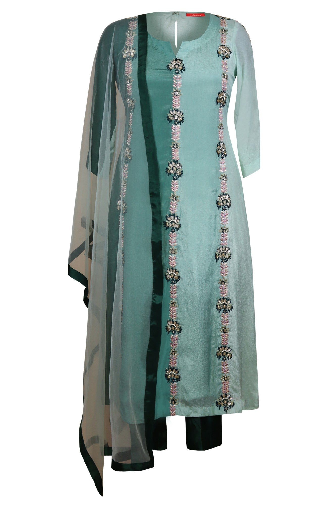 Multi Panel Chiffon Suit
