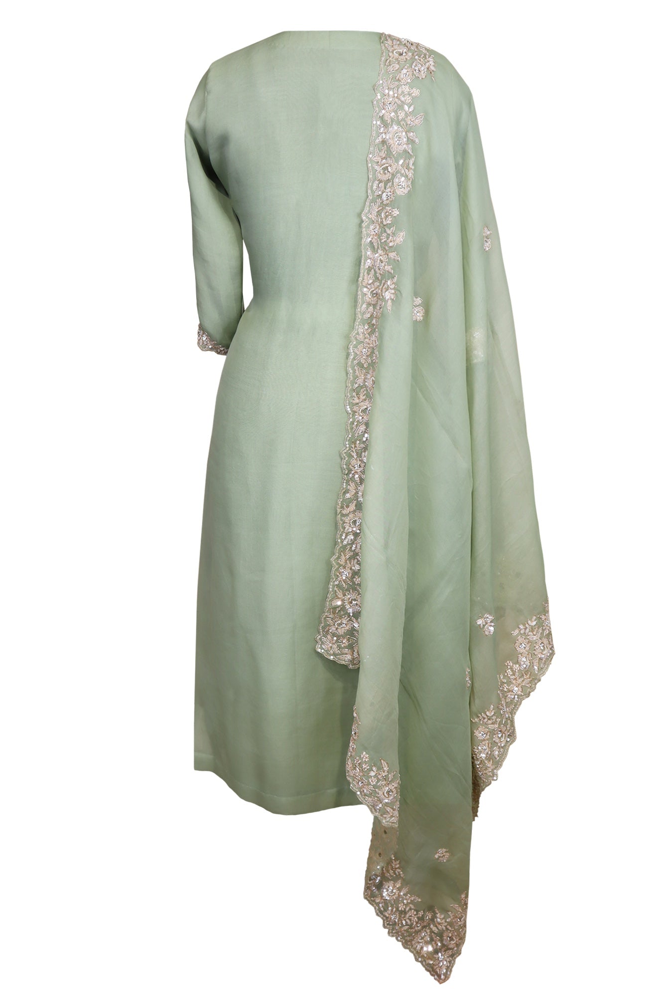 Sequins Embroidery Organza Suit