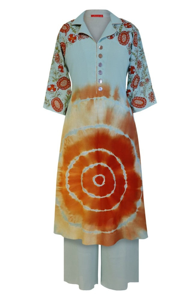 Circular Tie N Dye Kurta Set