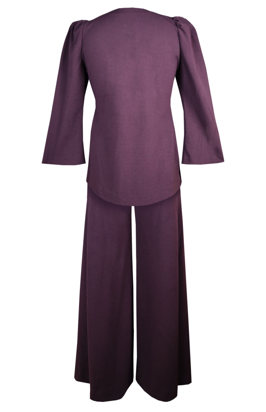 Sconce Co-ord Set With Flared Pants - PURPLE