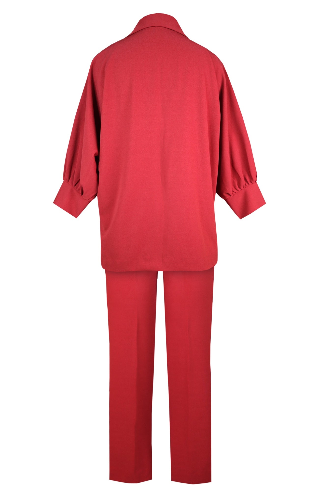 Seed Pearl Batwing Co-ord Set - RED
