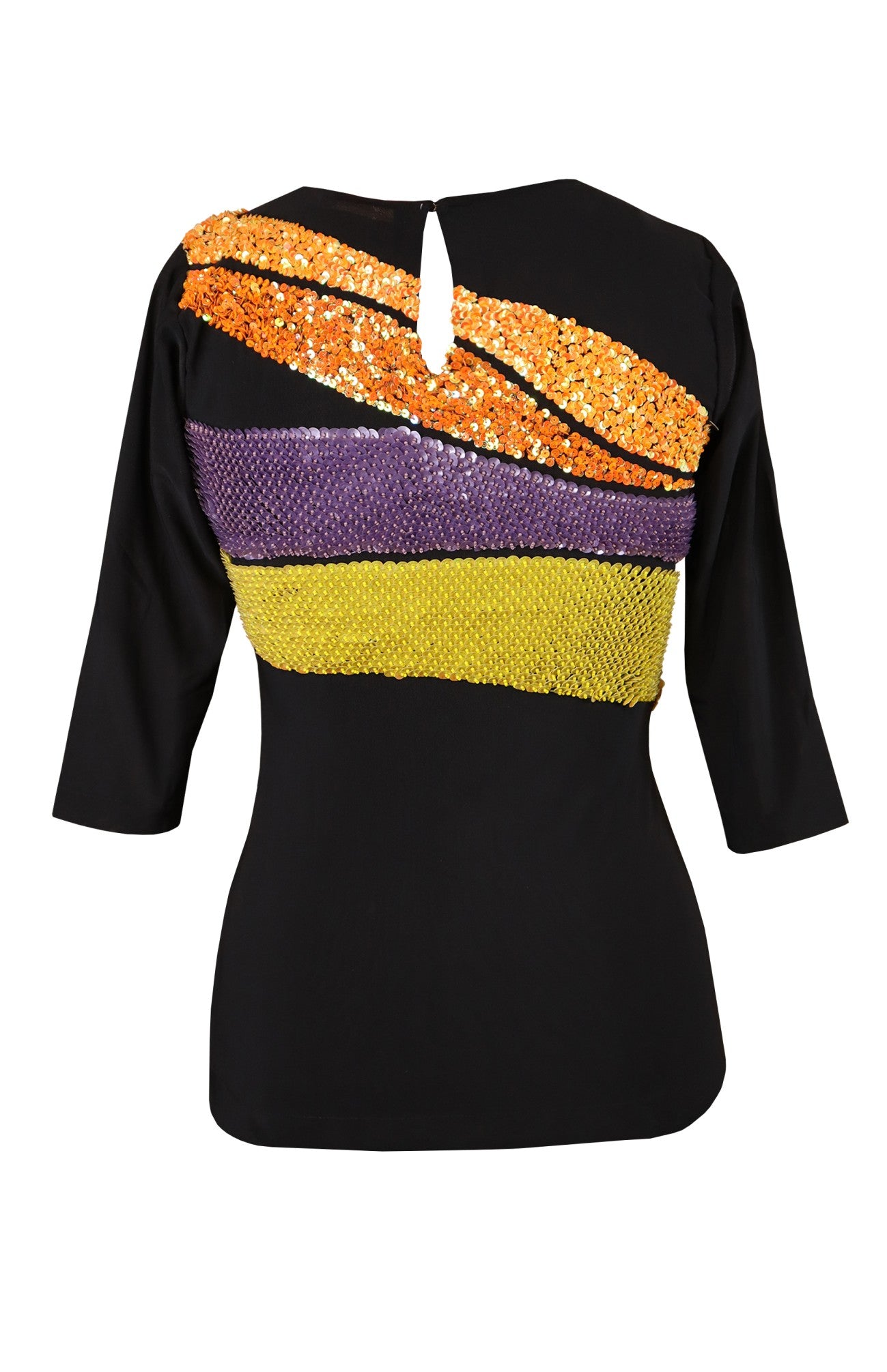 Sequin Embroidered Lycra Top