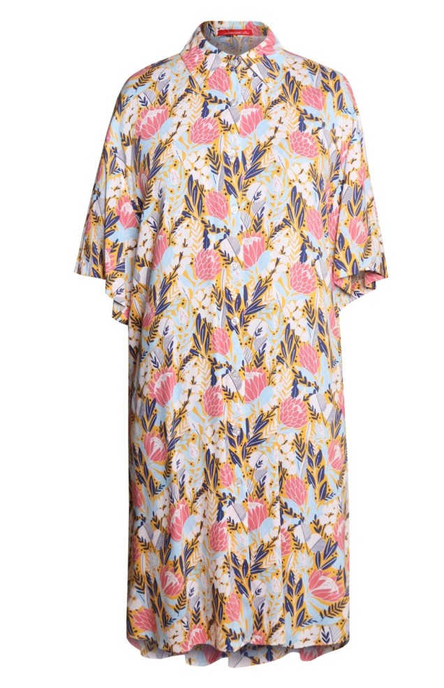 Printed Rayon Shirt Dress