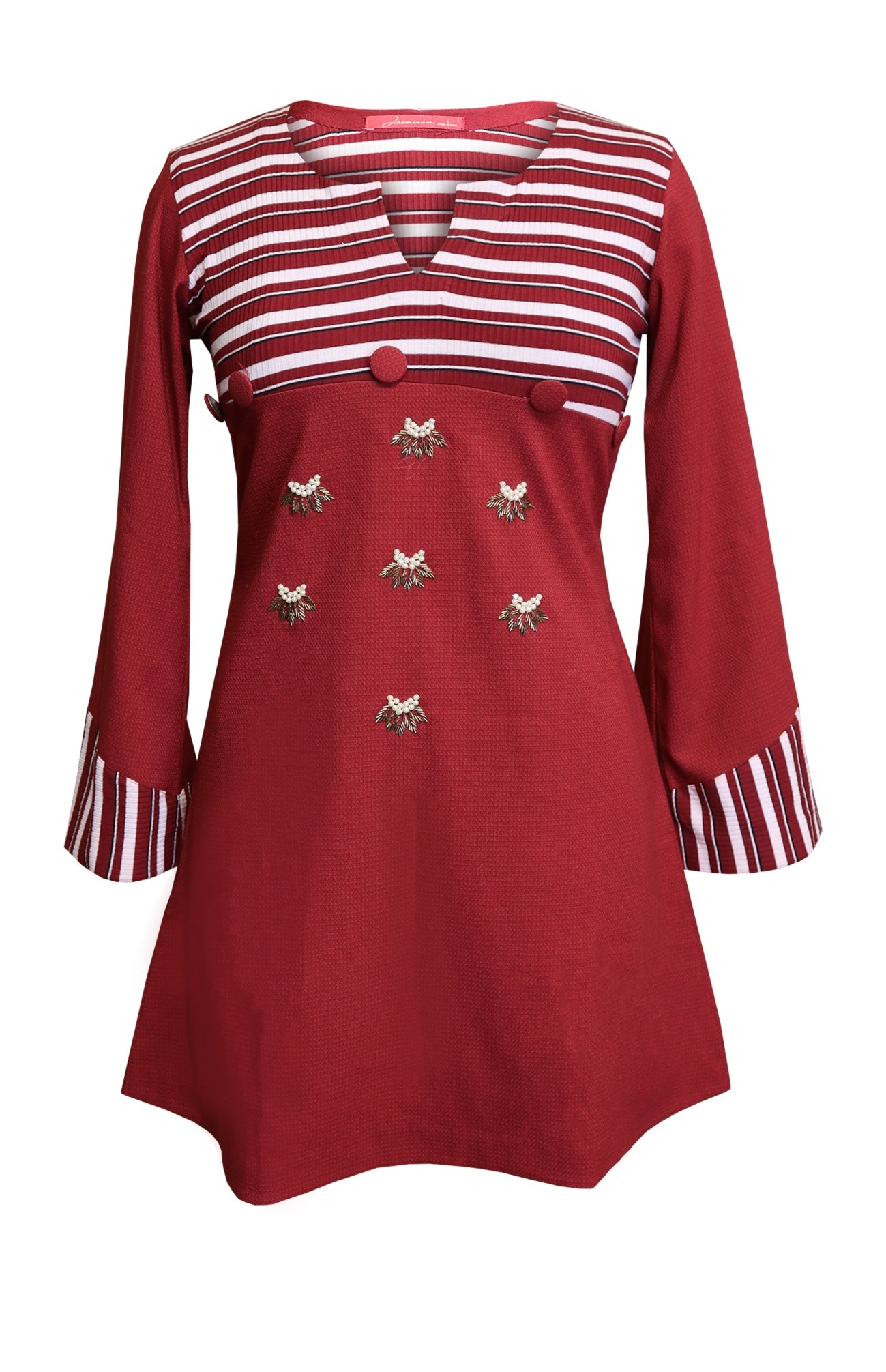 Pashmina Short Kurti - MAROON