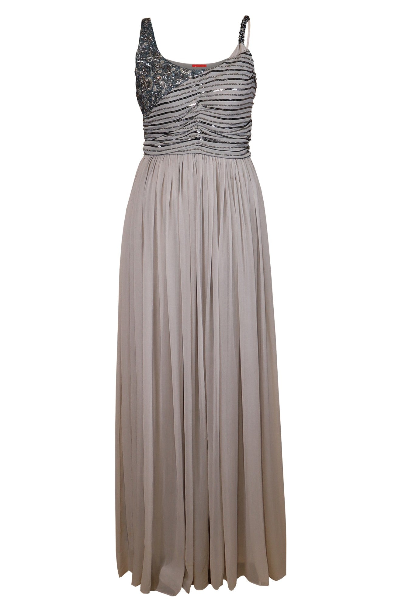 Silver Grey Georgette Maxi