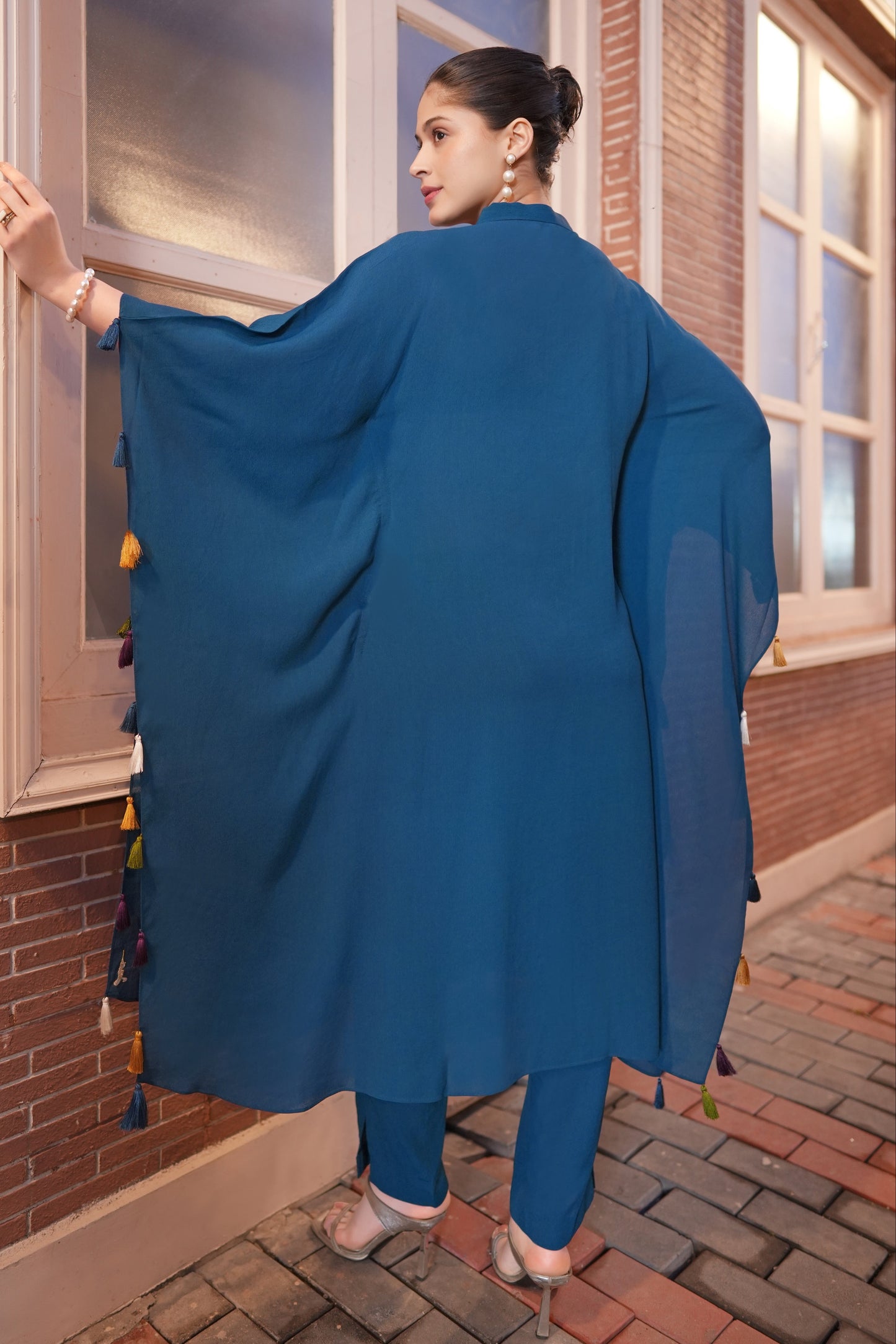 Spike Kaftan Set - TURQUOISE