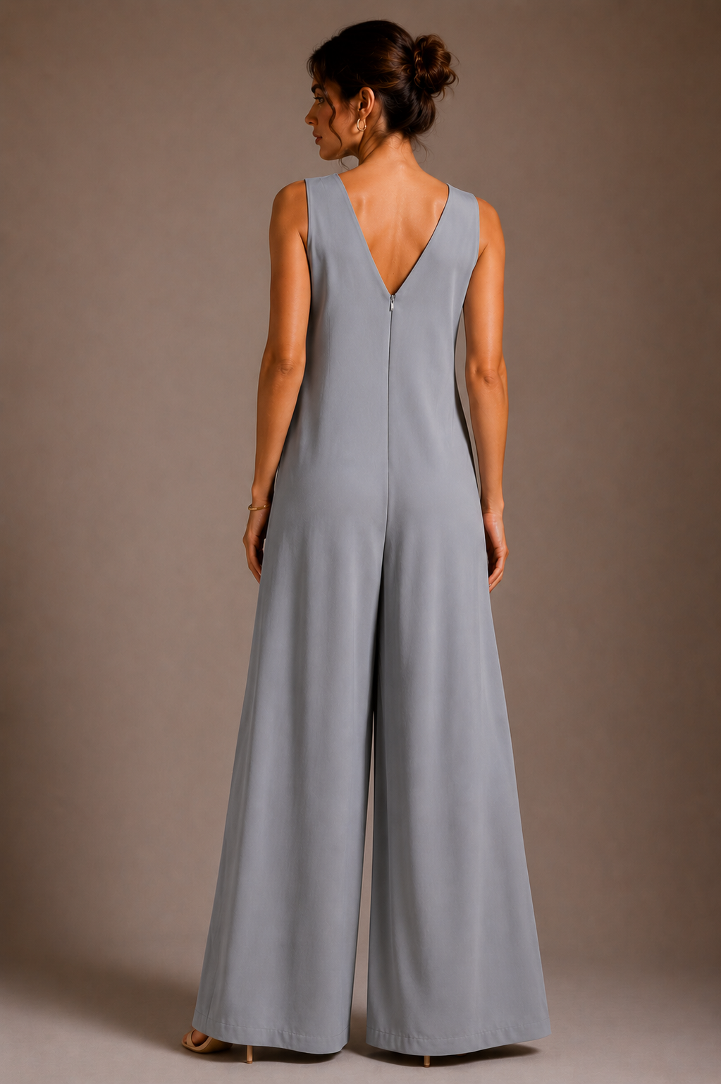 Linen Jumpsuit - STEEL GREY