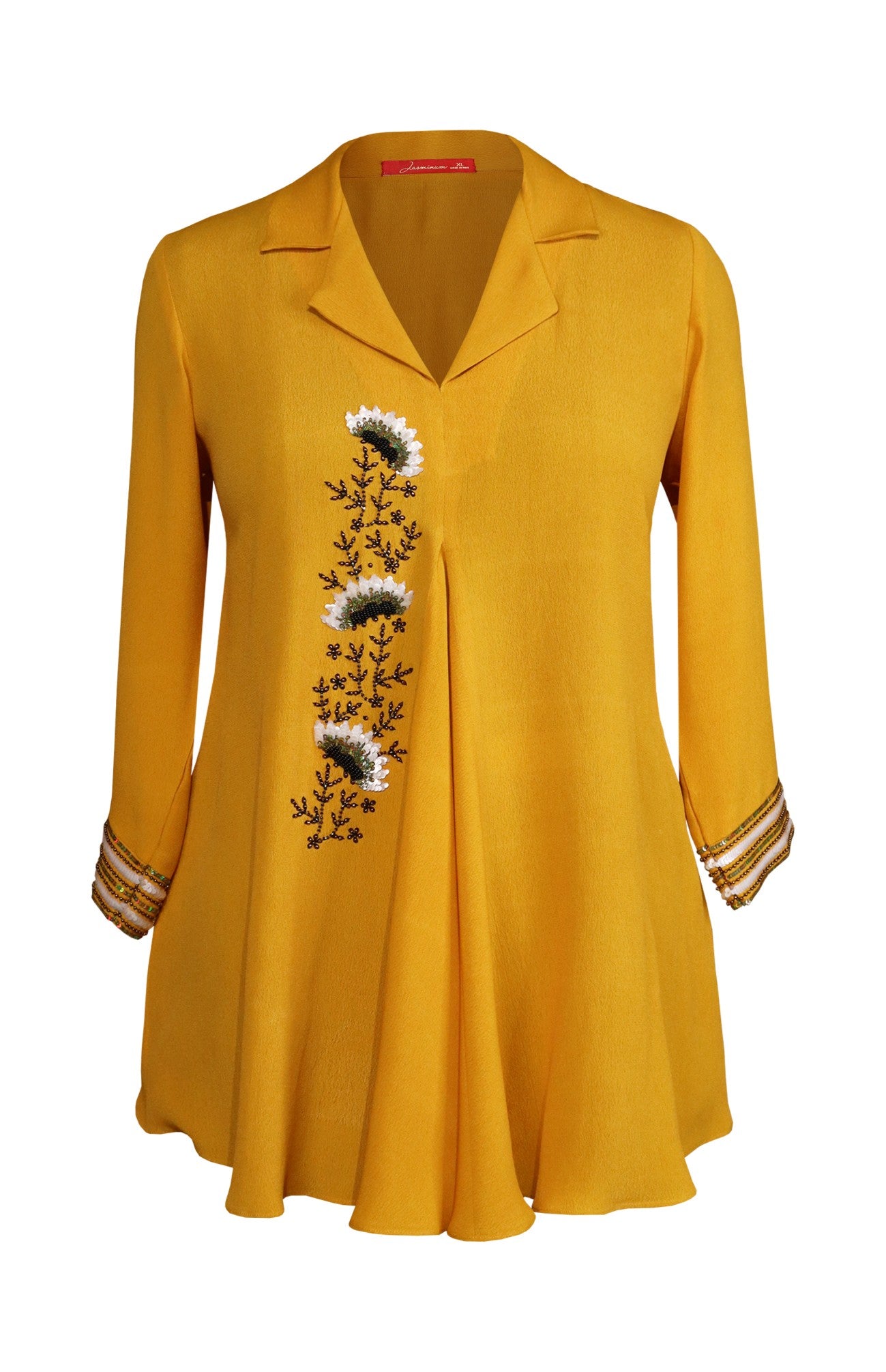 Sunflower Crepe Top - YELLOW