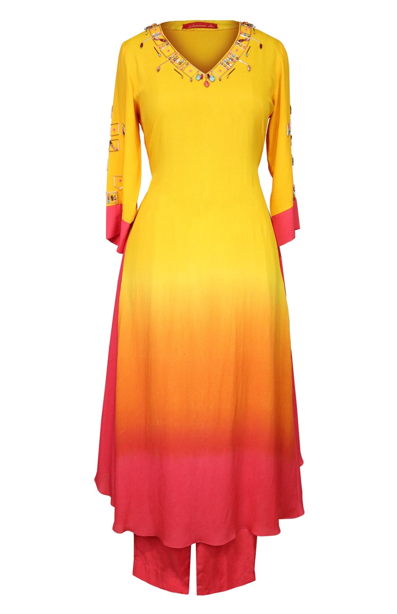 Ombré Flared Kurta Set