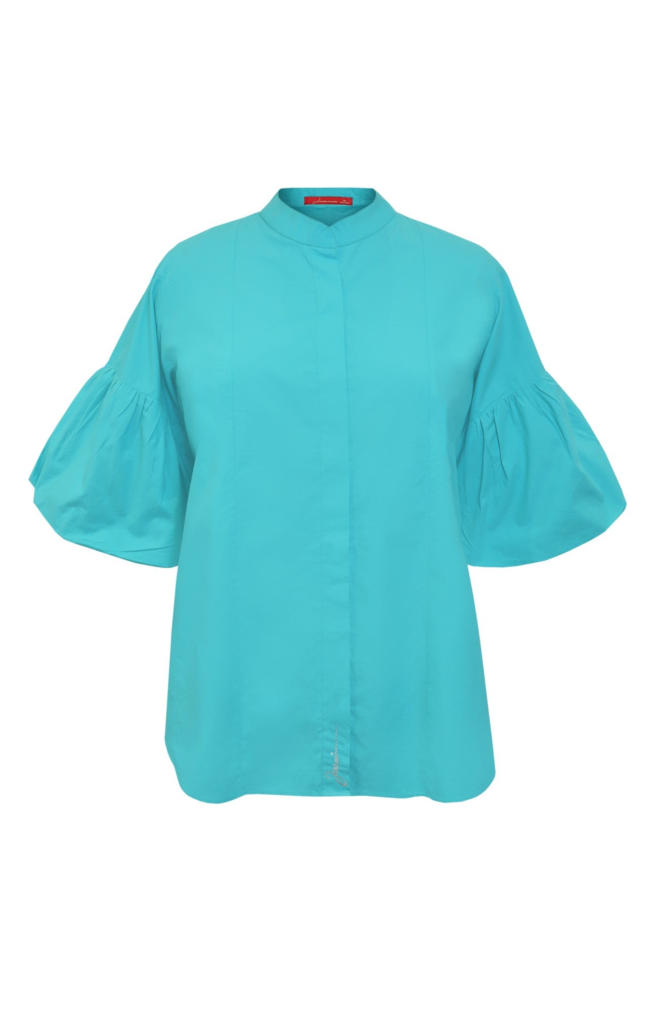 Cotton Shirt With Balloon Sleeves