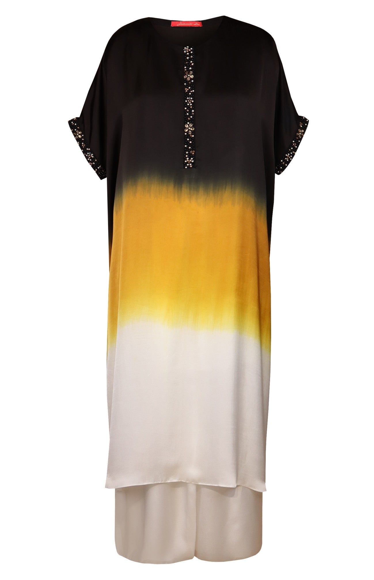 Topaz Satin Kaftan Set