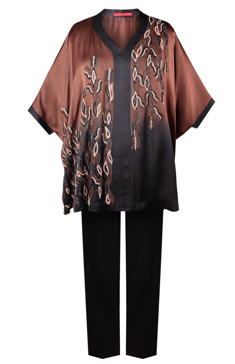 Ombré Kaftan Co-ord Set - TRUFFLE