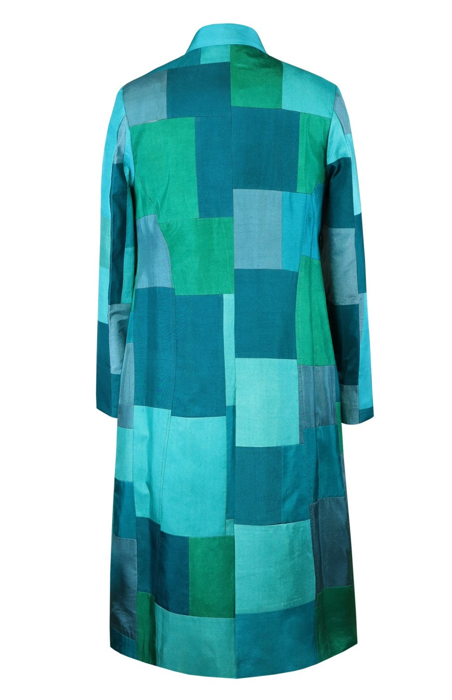 Turquoise Mix Patches Overcoat