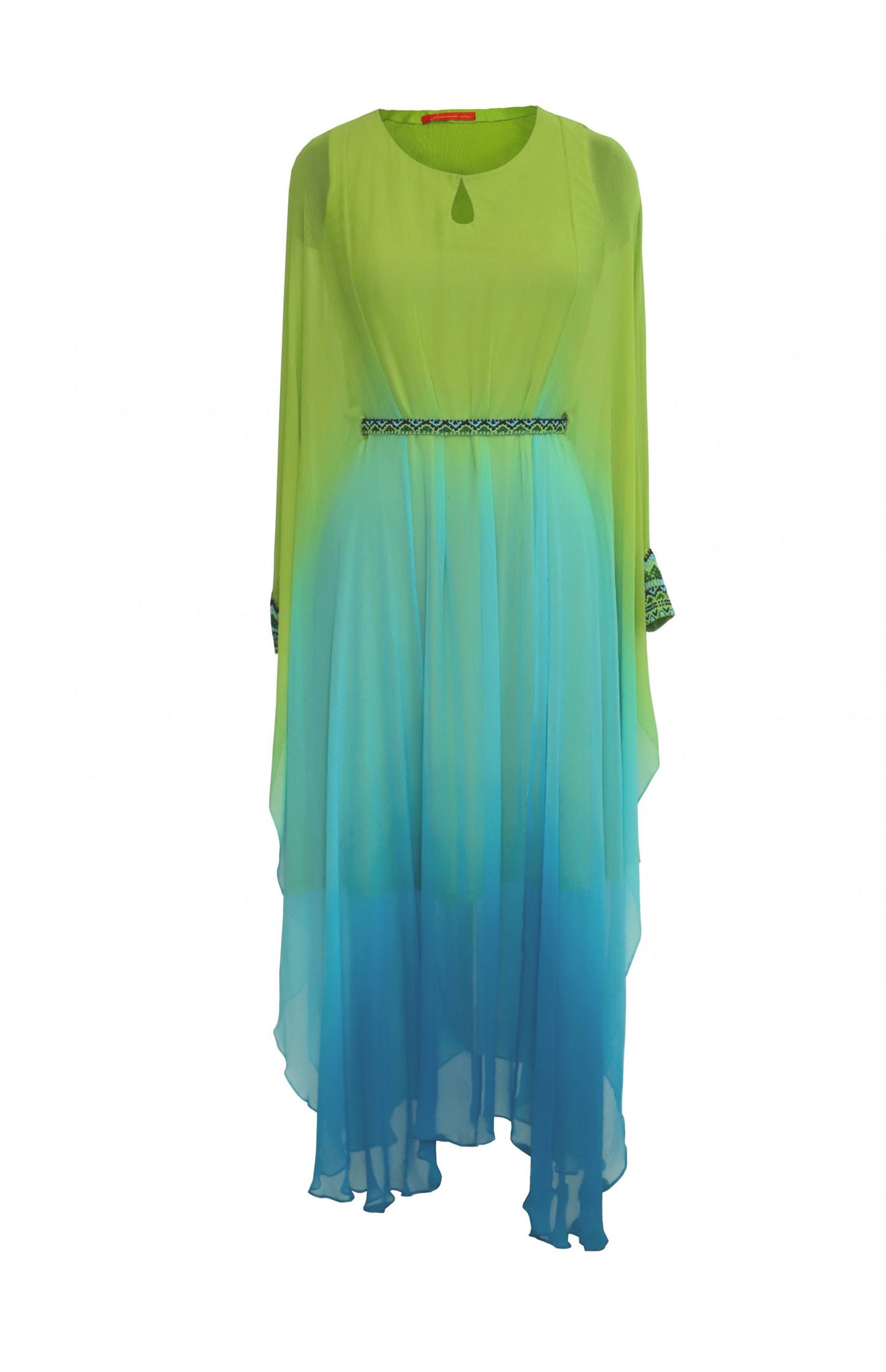Ombré Chiffon Beaded Kaftan - MACAW