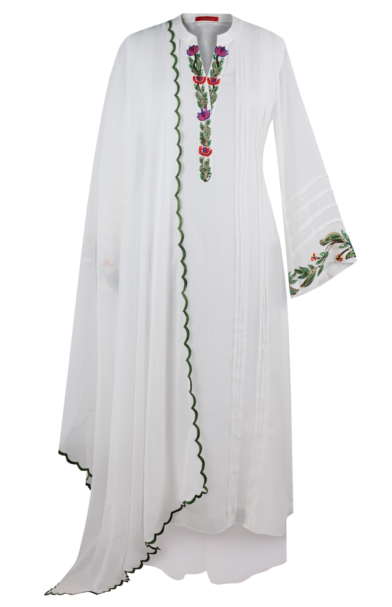 Multicoloured Embroidery Georgette Suit