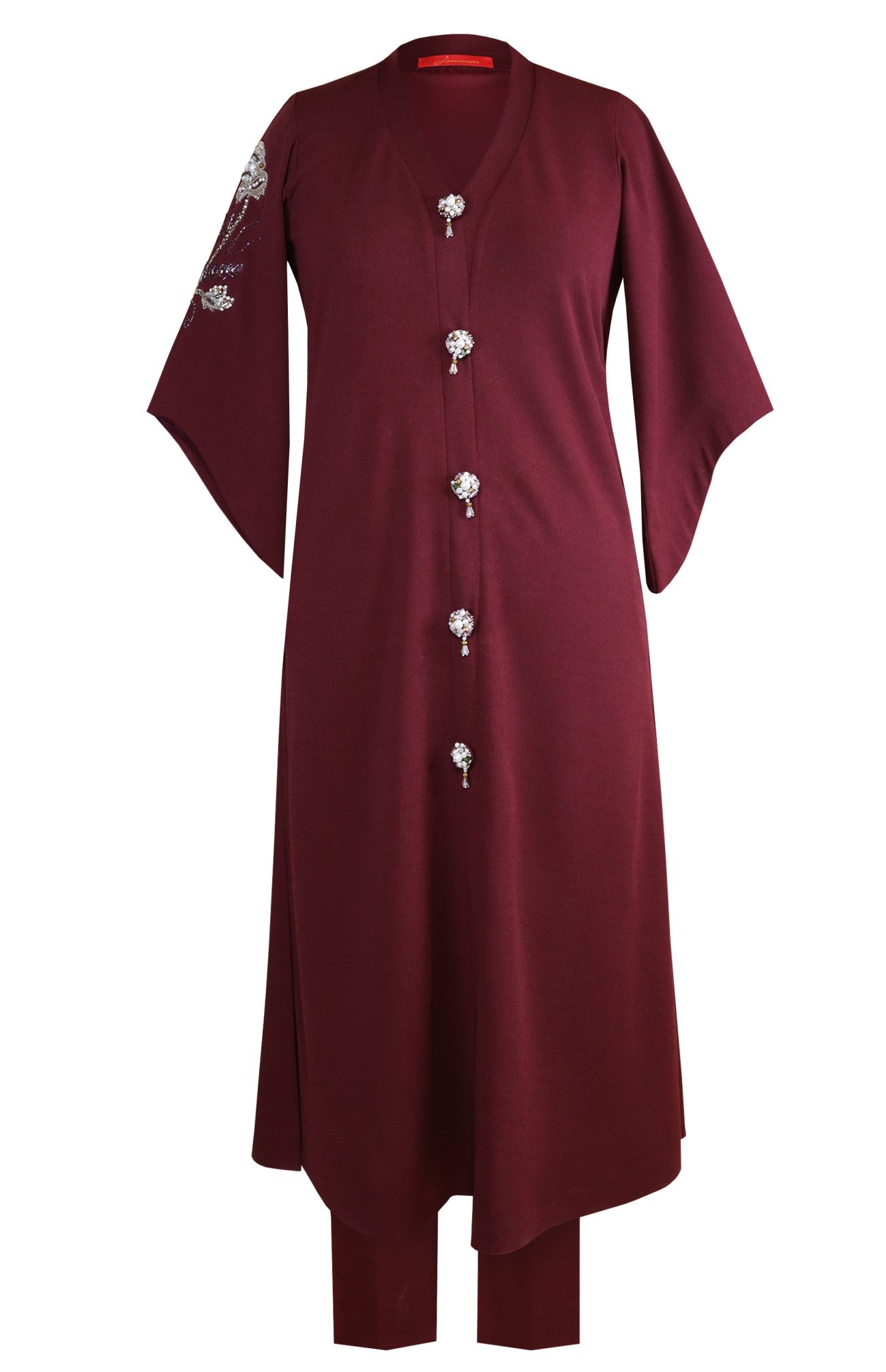 Kurta Set With 3D Embroidered Sleeve