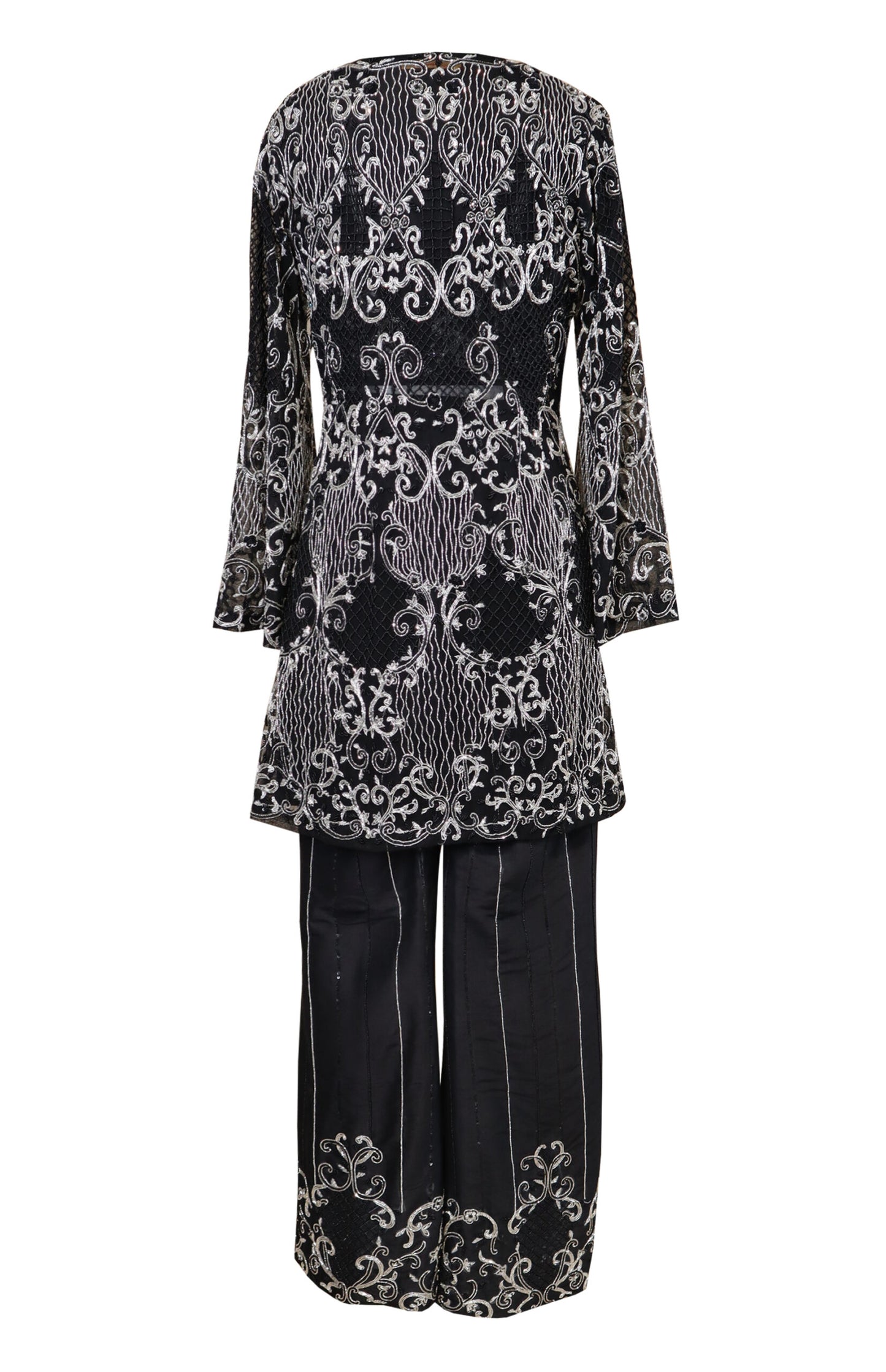 Black Embroidered Co-ord Set
