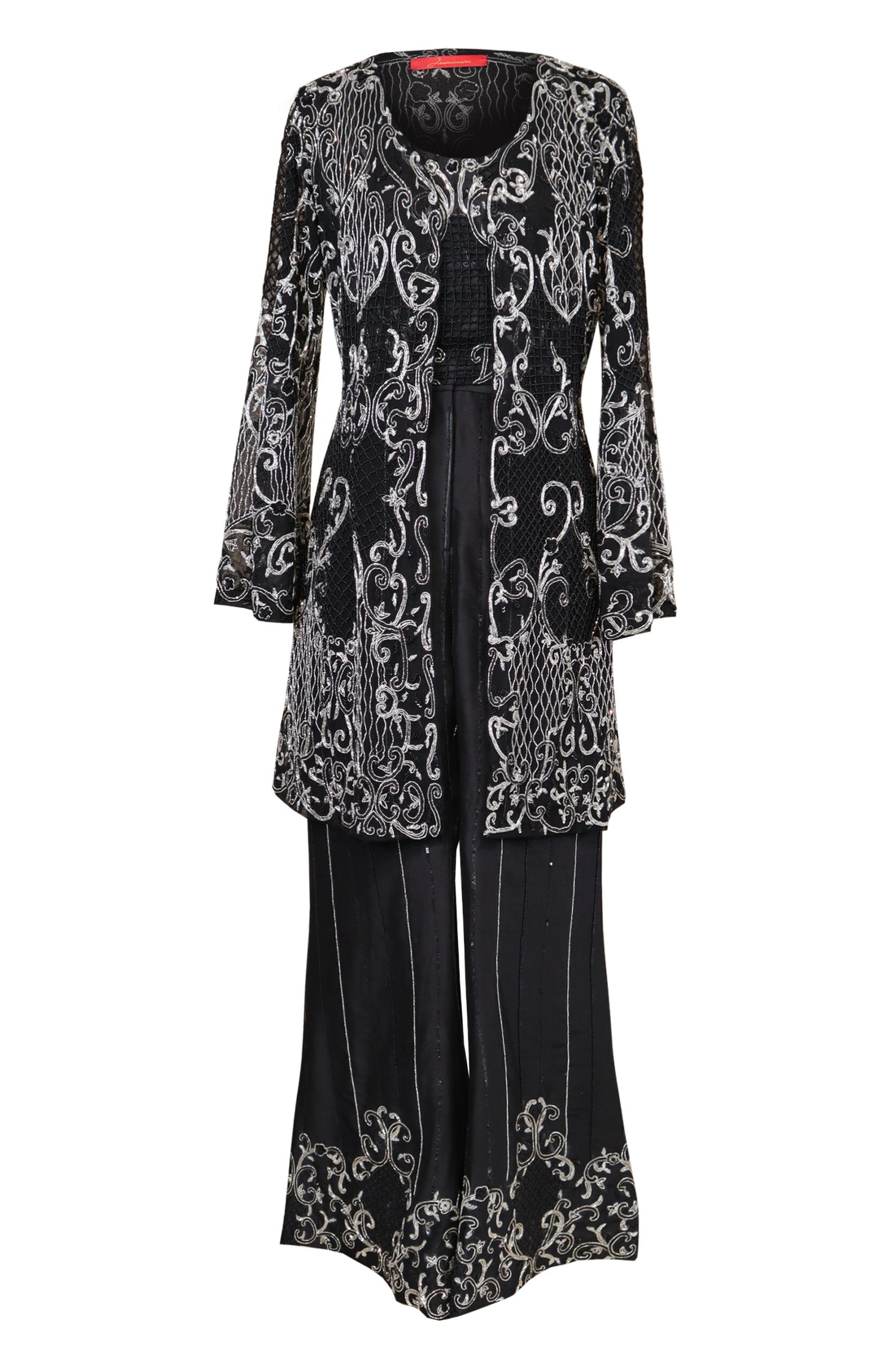 Black Embroidered Co-ord Set
