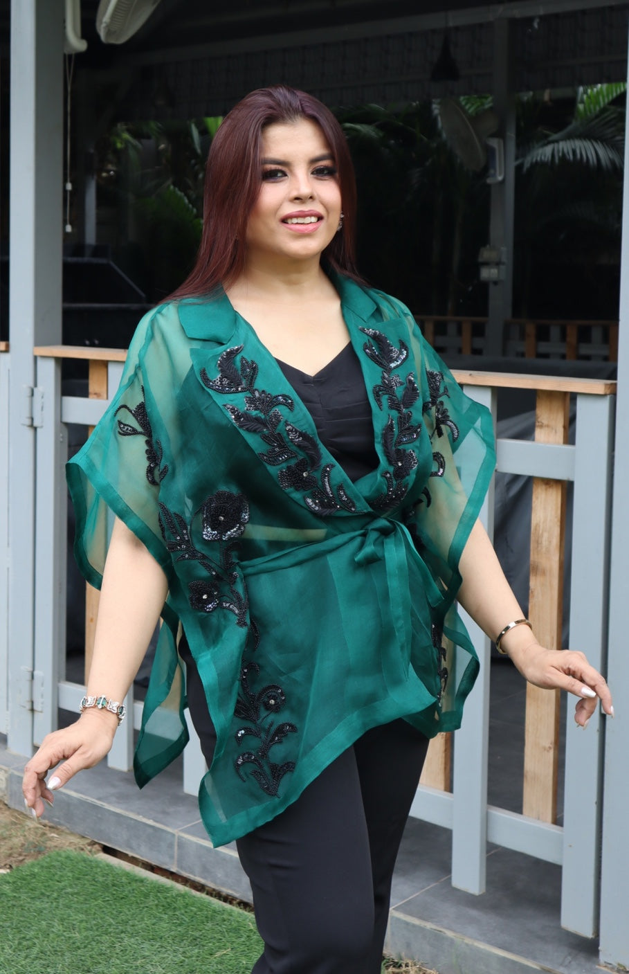 Bottle Green Kaftan Co-ord Set
