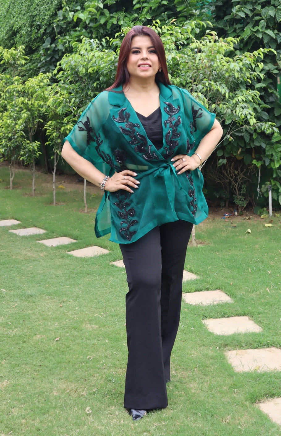 Bottle Green Kaftan Co-ord Set