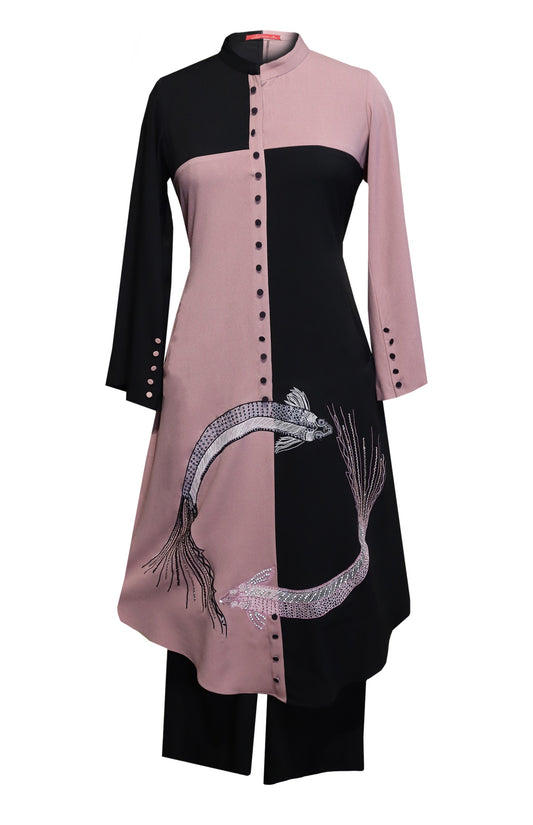 Pisces Colour Block Kurta Set