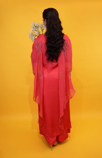 Kurta Set With Kaftan Sleeves