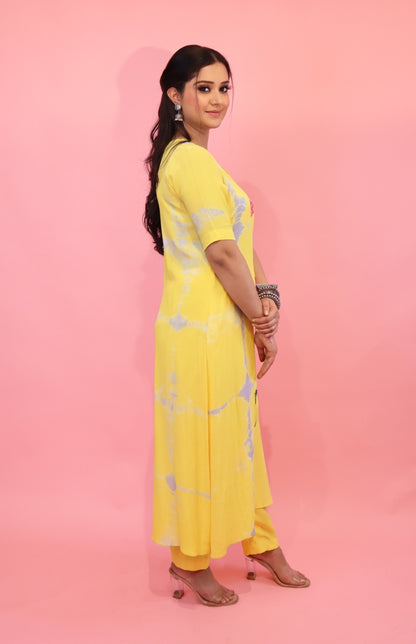 Lemon Yellow Summer Kurta Set