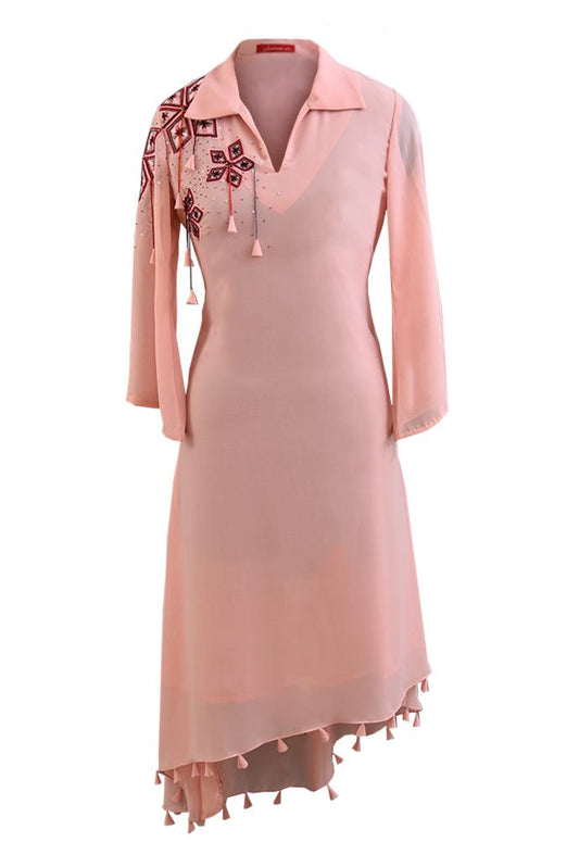 Asymmetric Georgette Kurta