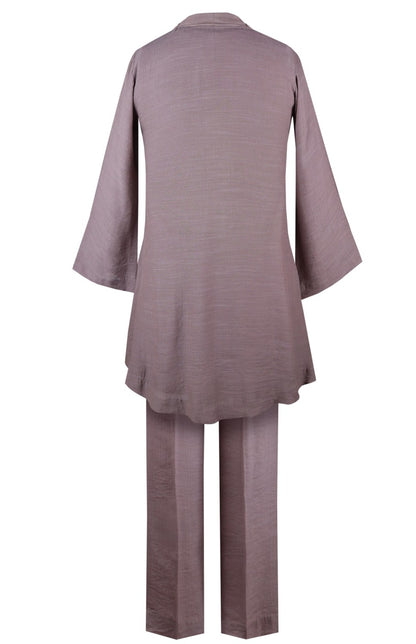 Poppies 3 Pcs Co-ord Set - MAUVE