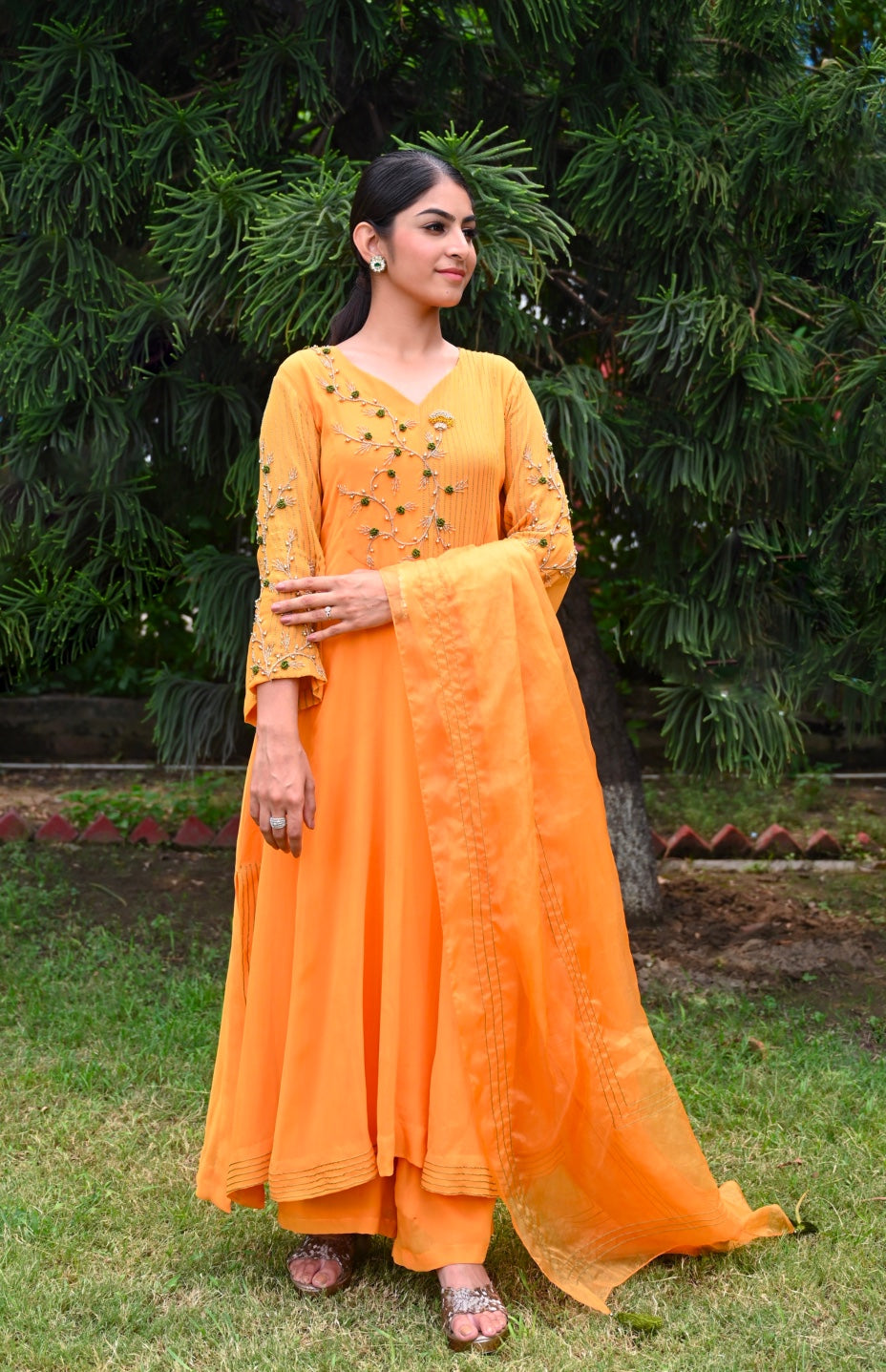 Chiffon Kalidaar Suit