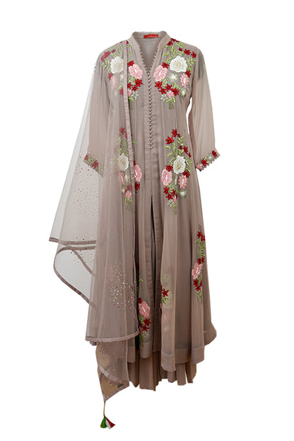 Georgette Anarkali with Sharara