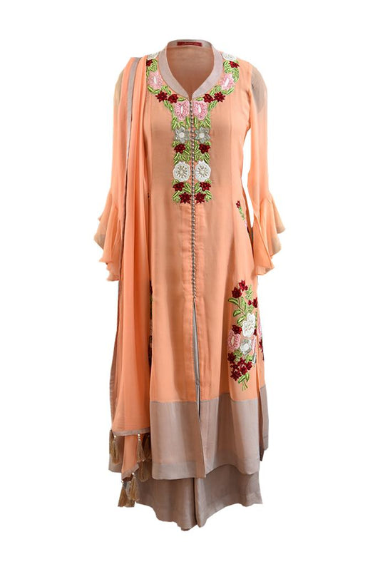 Colour Block Kalidar Suit
